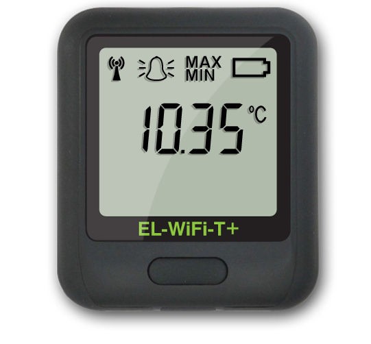 Registrador de temperatura con sensor interno por WIFI  de alta precisión (+-0,2 ºC). Rango: -20 a 60°C; . Software gratuito en inglés EL-WIFI-WIN.